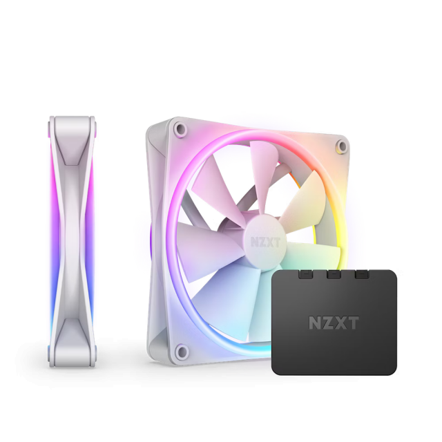 Комплект вентилатори NZXT F140 RGB Duo White 2бр, RGB Контролер 