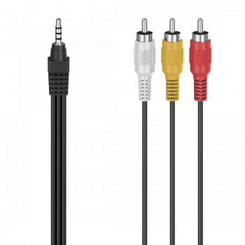 Hama Audio/Video Cable, 4-pin 3.5 mm Jack Plug - 3 RCA Plugs, 305016