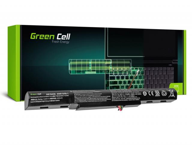 Батерия  за лаптоп GREEN CELL, Acer Aspire E 15 E15 E5-575 E5-575G E 17 E17 E5-774 E5-774G AS16A5K, 14.8V, 2200mAh 