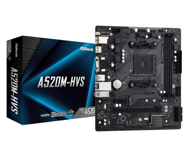 Motherboard ASRock A520M-HVS, Socket AM4, mATX 