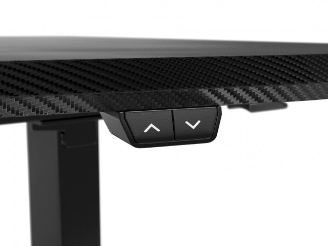 Gaming desk Nitro Concepts D16E, Carbon Black, Electric Height Adjustment 