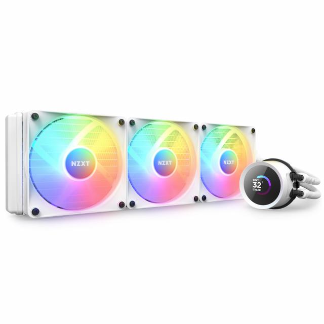 Охладител за процесор NZXT Kraken 360 RGB White, LCD Display 