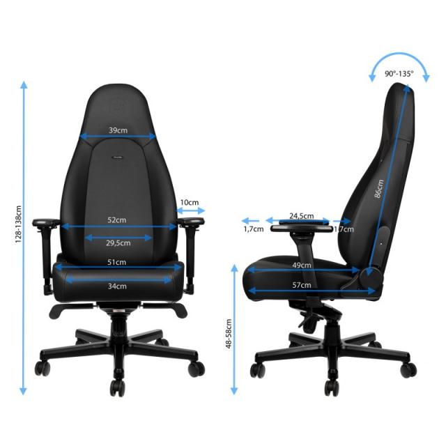 Геймърски стол noblechairs ICON, Black Edition 