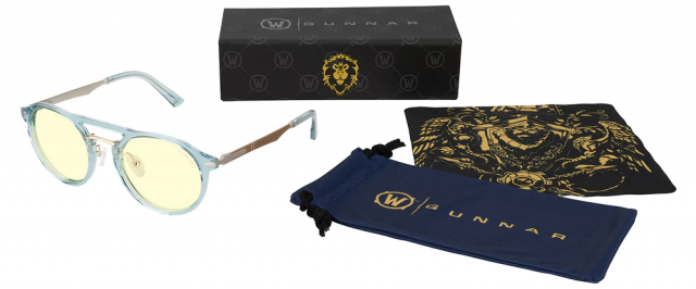 Комплект GUNNAR x World of Warcraft Alliance Edition Blue Crystal - Amber - Очила + калъф 