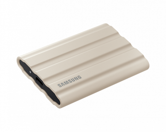 Външен SSD Samsung T7 Shield, 2TB USB-C, Бежов 