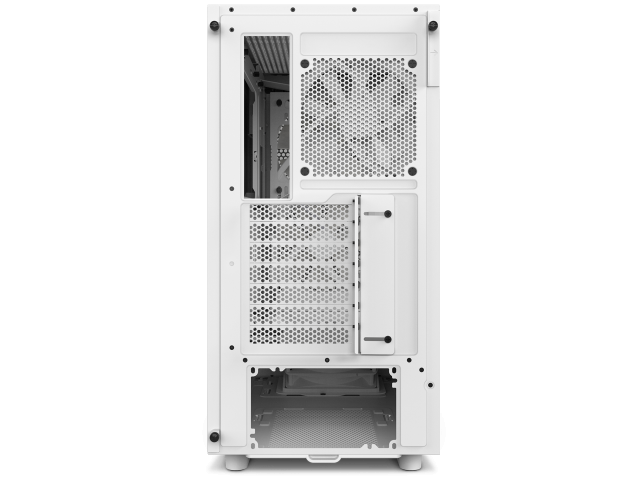 Кутия NZXT H5 Flow RGB Matte White, Mid-Tower 