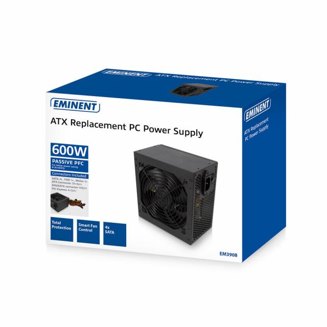 Power Supply Ewent EM3908, ATX 600W V3.1 