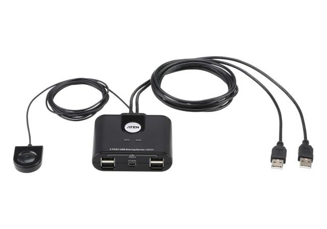 ATEN 2 x 4 USB 2.0 Peripheral Sharing Switch 