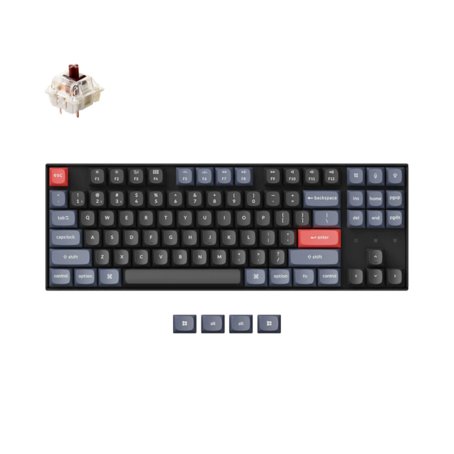 Геймърска механична клавиатура Keychron K8 Pro Brown Switch RGB 