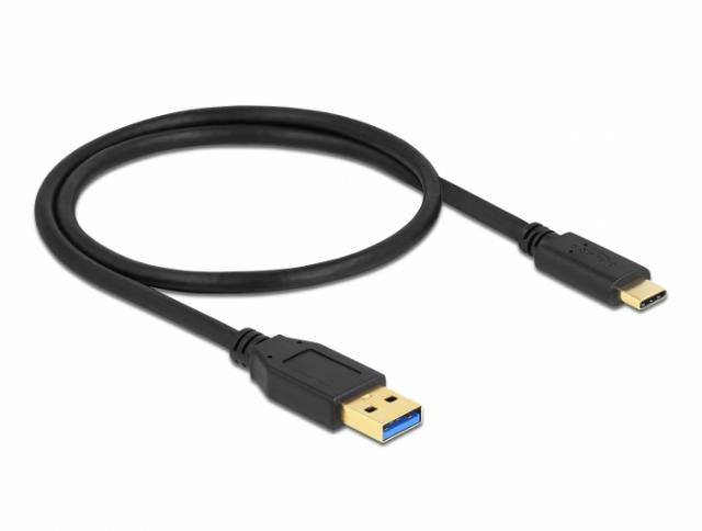 Кабел Delock USB-C мъжко - USB 3.2 A мъжко, 0.5 м 