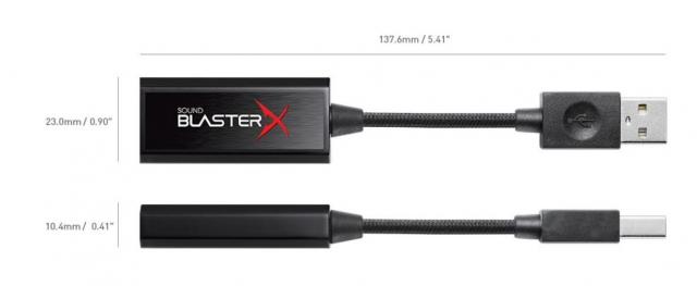 Sound card Creative Sound BlasterX G1, 7.1 HD, USB 