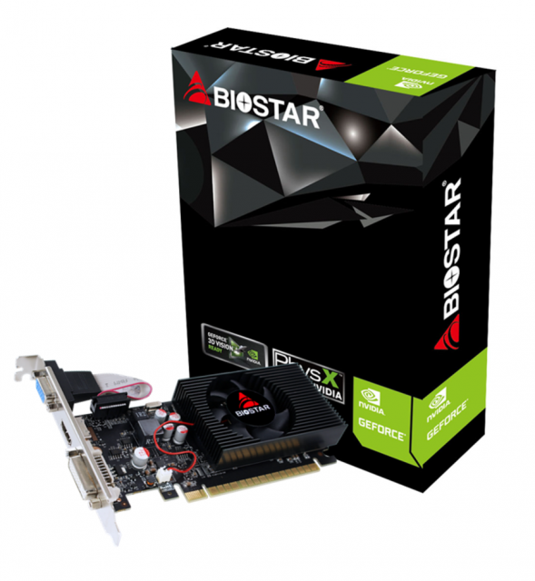 Graphic card BIOSTAR GeForce GT730, 4GB, GDDR3, 128 bit, DVI-I, D-Sub, HDMI 