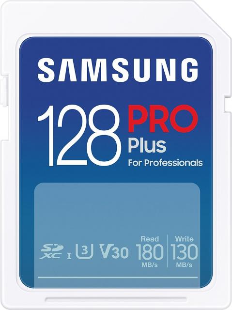 Карта памет Samsung PRO Plus, SD Card, 128GB, USB Четец, Бяла 