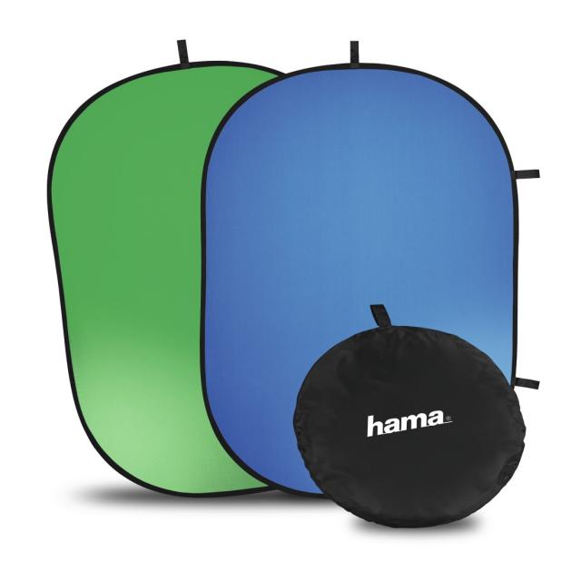 Hama "2in1" Folding Background, Green/Blue, 150 x 200 cm 