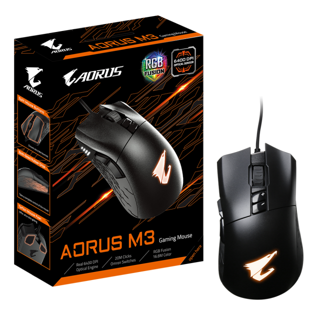 Gaming Mouse Gigabyte Aorus M3 RGB Fusion, Optical 