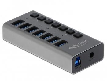 External USB Hub with 7 Ports, DELOCK-63669