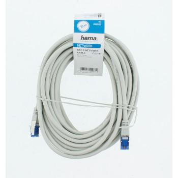 Мрежов пач кабел HAMA F/UTP, CAT 6, RJ-45 - RJ-45, 1Gbit/s, 10.0 m, Сив, Булк 