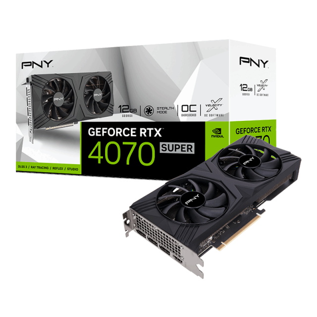 Видео карта PNY RTX 4070 SUPER VERTO OC 12GB GDDR6X 