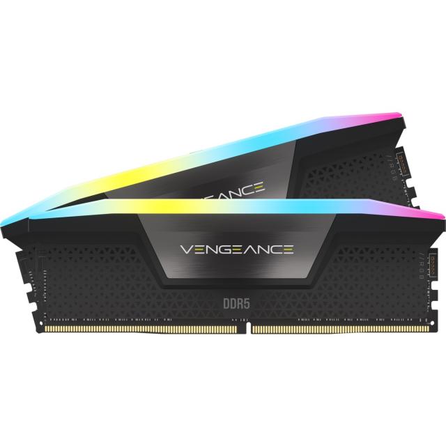 Memory Corsair Vengeance Black RGB 32GB(2x16GB) DDR5 PC5-41600 5200MHz CL40 CMH32GX5M2B5200C40 