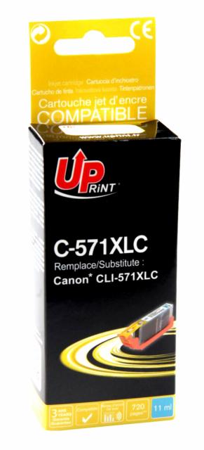 Мастилница UPRINT CLI 571XL-C CANON, Cyan 