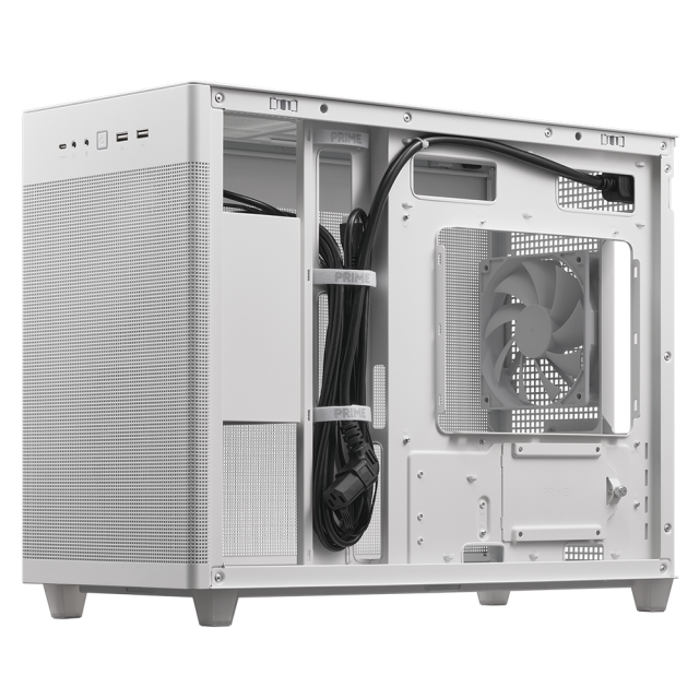 Кутия ASUS PRIME AP201 Mesh, MicroATX, Бяла 