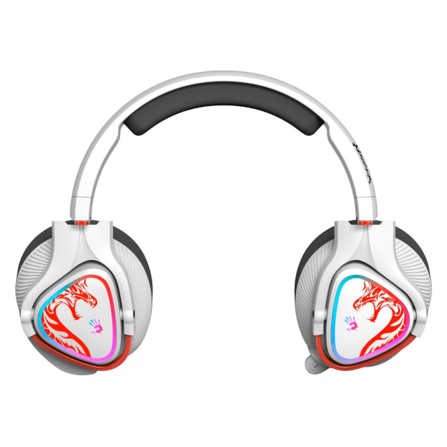 Gaming headphone A4TECH Bloody MR720 Naraka, RGB, Bluetooth + USB, White 