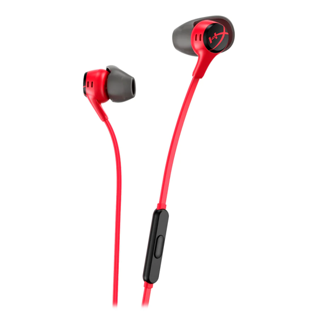 Геймърски слушалки тапи с микрофон HyperX Cloud Earbuds II Red 