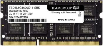 Memory Team Group Elite DDR3L - 8GB, 1600 mhz, CL11-11-11-28 1.35V