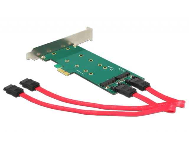 Карта Delock PCI Express x1 - 2 x internal M.2 Key B 110 mm 