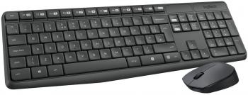 Kомплект безжични клавиатура с мишка Logitech MK235, Черен