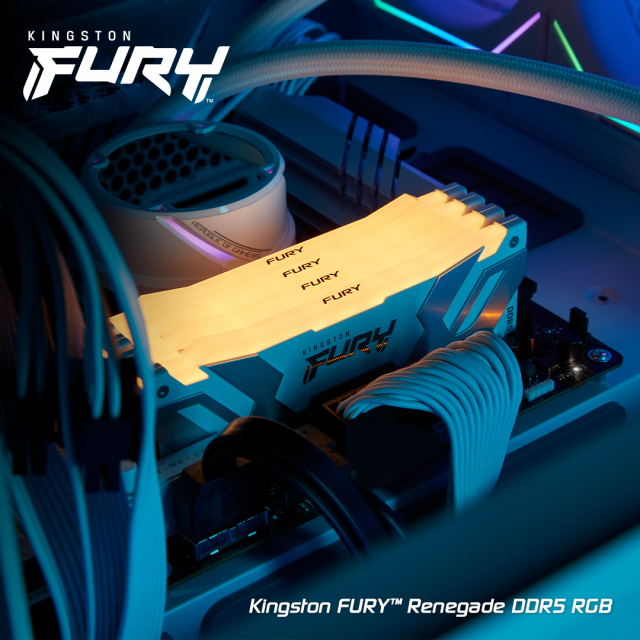 Памет Kingston Fury Renegade White RGB 32GB(2x16GB) DDR5 