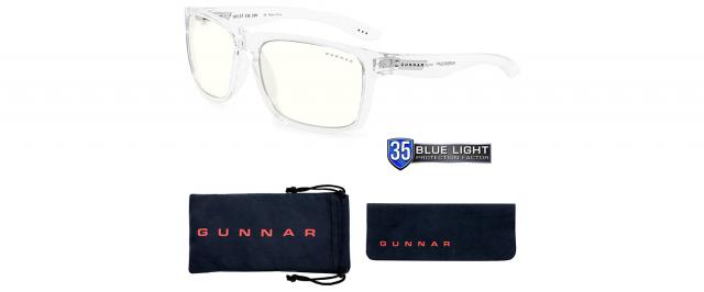 Компютърни очила GUNNAR Intercept Crystal, Clear, Бял 