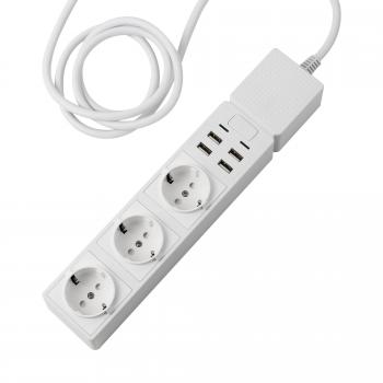 Smart WiFi Indoor Power Strip Edimax SP-1123WT 3 EU type AC Outlet + 4 USB Outputs