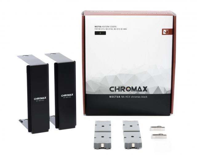 Комплект капаци за охладител Noctua NA-HC4.chromax.black за NH-D15, D15-S, D15-SE AM4, Черен 