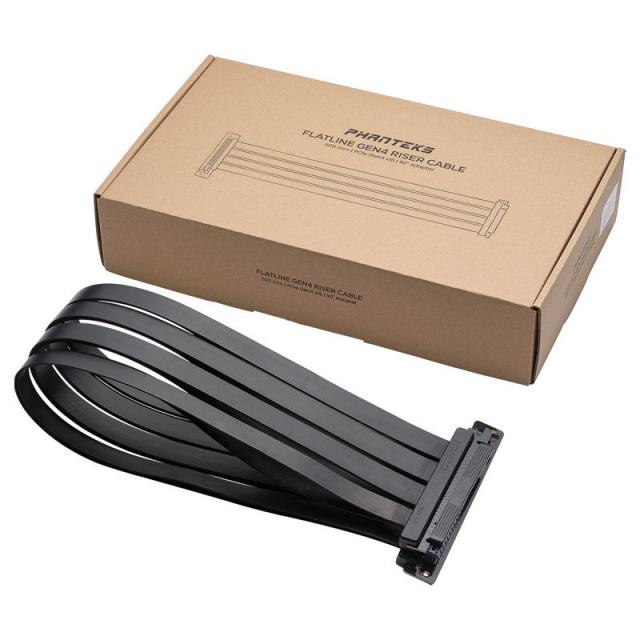 Кабел за вертикален монтаж за видео карта Phanteks Riser Cable 600mm, 90 градуса,  PCI-E x16 4.0 