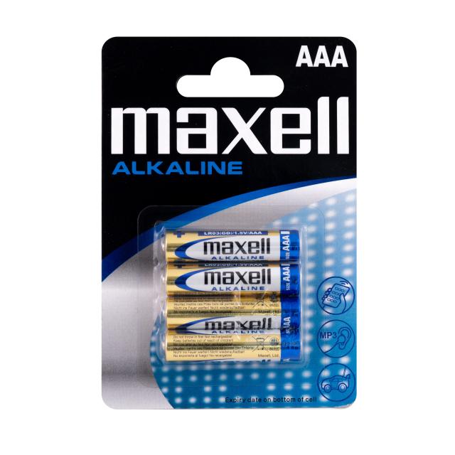 Алкална батерия MAXELL LR03 /4 бр. в опаковка/ 1,5V 