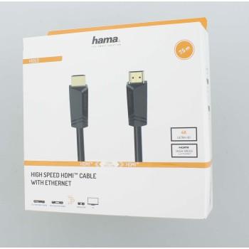 Hama High-Speed HDMI™ Cable, 4K, Plug - Plug, Ethernet, 7.5 m 