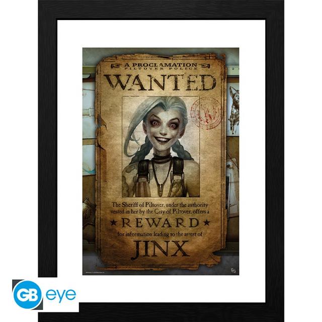 GBEYE LEAGUE OF LEGENDS - Framed print "Jinx Wanted" (30x40) 