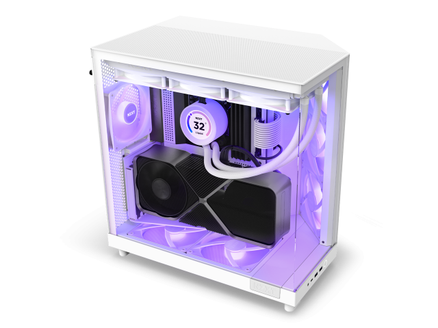 Case NZXT H6 Flow RGB Matte White - Middle Tower 