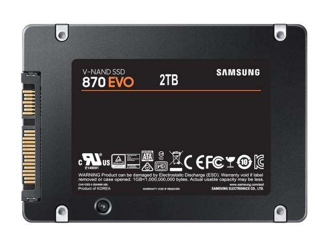 SSD SAMSUNG 870 EVO SATA 2.5”, 2TB, SATA 6 Gb/s, MZ-77E2T0B/EU 