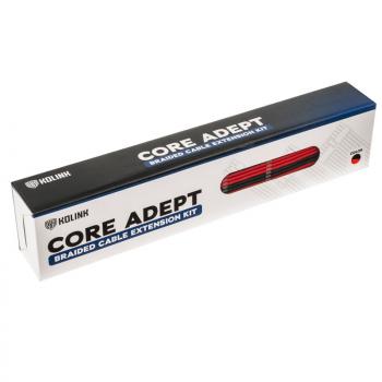 Sleeved Extension Cable Kit Kolink Core, Black/Red