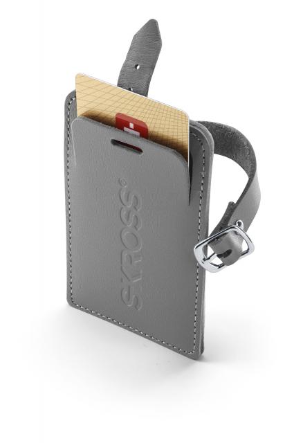 Етикетник за багаж Skross Luggage Tags, Карта за контакт, Сив 