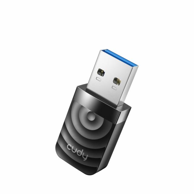 Безжичен нано адаптер Cudy WU1300S, USB 3.0, 2.4/5 Ghz, Вградена антена 2dBi 