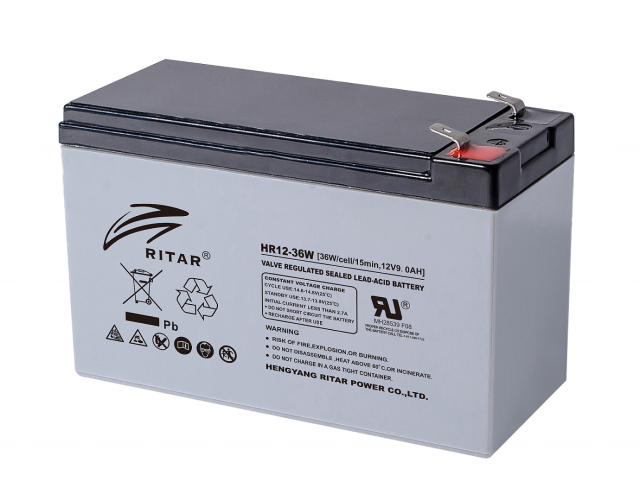 Lead Battery (HR12-36W) VRLA 12V / 9Ah  - 151 / 65 / 94 mm T2 RITAR 