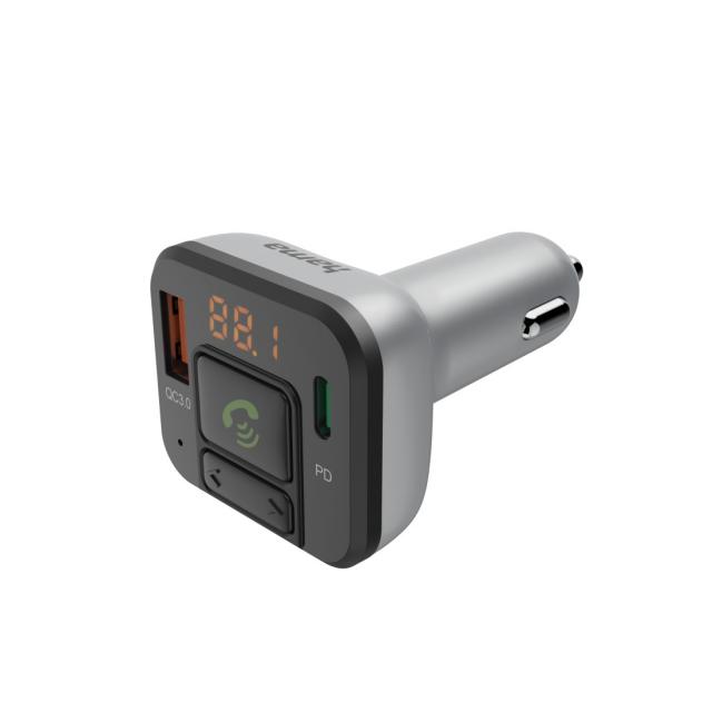 Hama FM Transmitter with Bluetooth, 1xUSB-C,1xUSB-A, 14169 