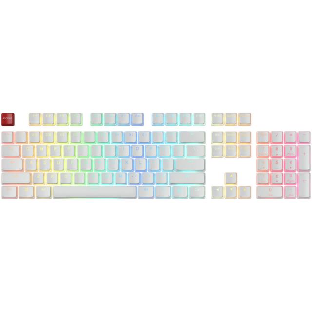 Капачки за механична клавиатура Glorious Aura PBT Doubleshot 105-Keycap White US-Layout 