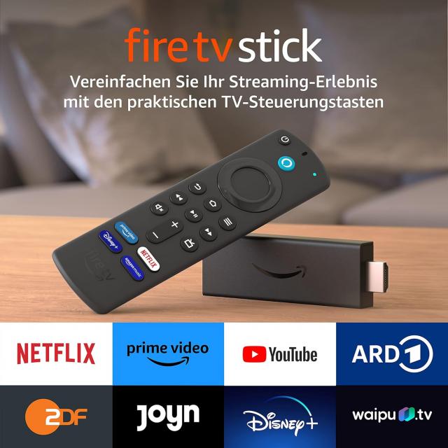 Fire TV Stick streaming device, Wi-Fi 6, Alexa Voice Remote 