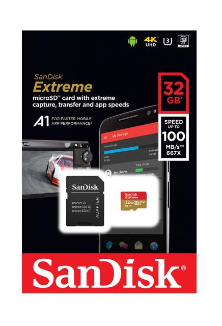 Карта памет Sandisk Extreme® microSDHC Card, 32GB 