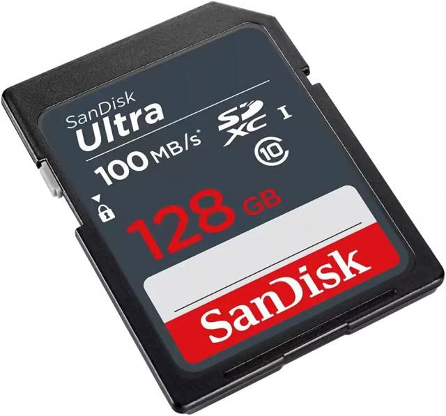 Карта памет SANDISK Ultra SDXC, 128GB, Class 10 UHS-I, 100 Mb/s 