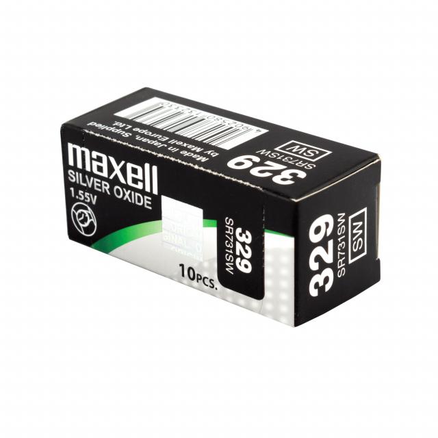 Бутонна батерия сребърна MAXELL SR731 SW / 329/, 1.55V 